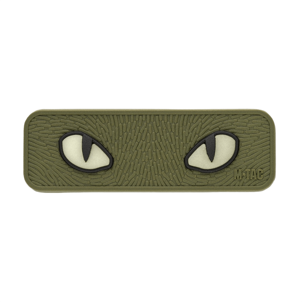 M-Tac Cat Eyes 3D PVC Patch med fluorescerende effekt og Velcro fastgørelse. Taktisk plaster til tøj og udstyr, ideel til outdoor aktiviteter.