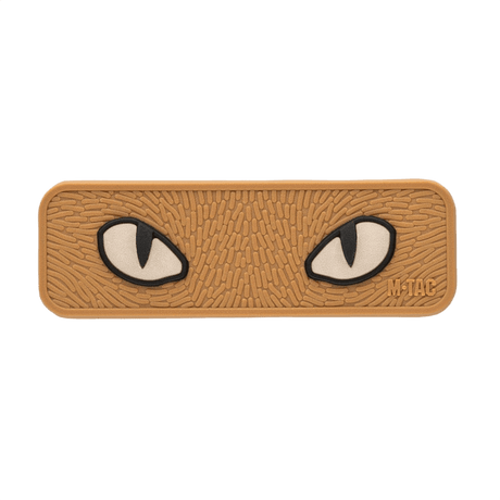 M-Tac Cat Eyes 3D PVC Patch with reflective 3D design and Velcro fastening for military, airsoft or outdoor use.