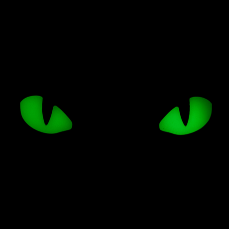 M-Tac Cat Eyes 3D PVC Patch with a glow-in-the-dark design, tactical morale patch with Velcro, ideal for military use.