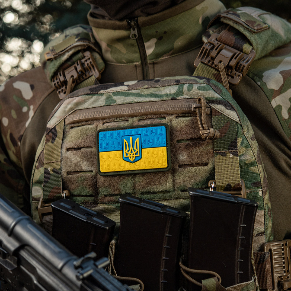M-Tac Patch Ukraine Flag med Våbenskjold