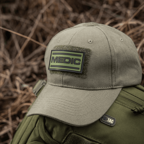 M-Tac Medic PVC 3D on a cap, with Velcro fastening, ideal for medical personnel.