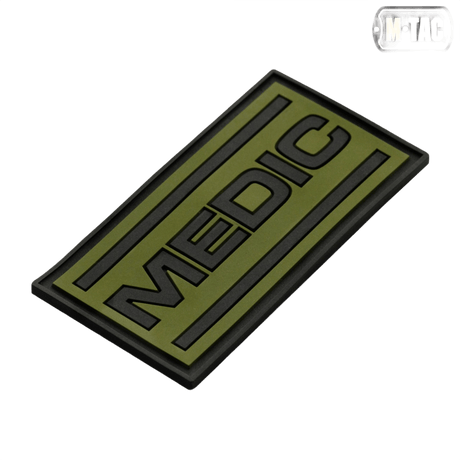 M-Tac Medic PVC 3D tactical medical patch with visible 3D effect, Velcro backing for uniforms, backpacks and bags, 70x35 mm.
