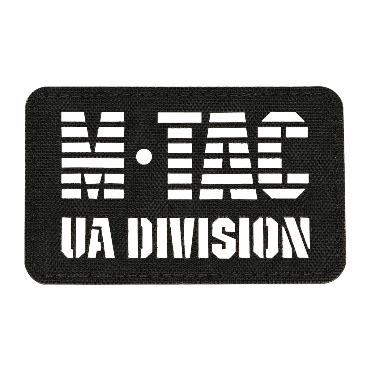 M-Tac Patch UA Division End-to-End Laser Cut lavet af Cordura 500D med velcro, ideel til uniformer og taktisk udstyr. Størrelse: 80x50 mm.