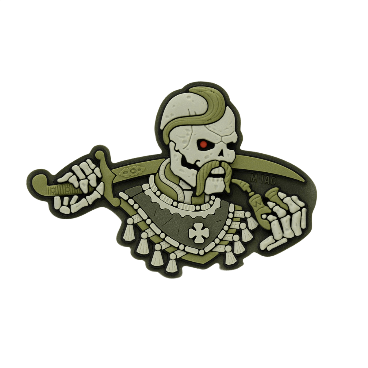 M-Tac Patch You Only Die Once 3D PVC, morale patch med skeletdesign i 74x50 mm, ideel til taktisk udstyr, uniformer og samlere. Velcro fastgørelse.