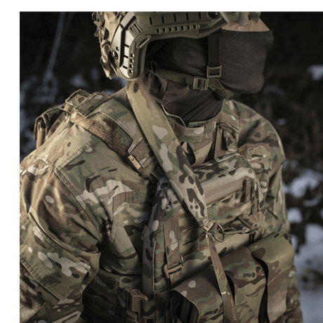 M-Tac Universal Weapon Sling in multicam nylon with integrated carabiner and adjustable length for tactical use, gallery position 1