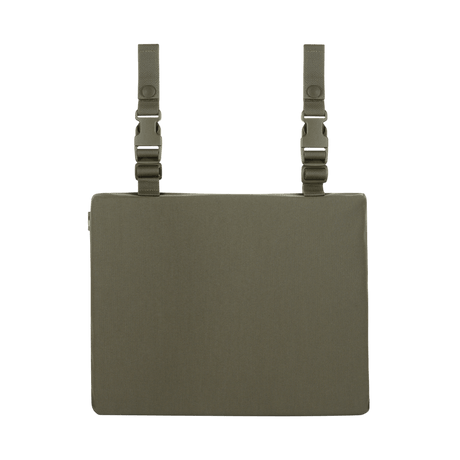 M-Tac Seat Mat with ARMOR belt fitting in durable Cordura 1000D with 30 mm rubber foam for insulation against cold and moisture.