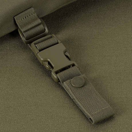 M-Tac seat pad with belt mount ARMOR in durable Cordura 1000D material, showing detail of the belt buckle.