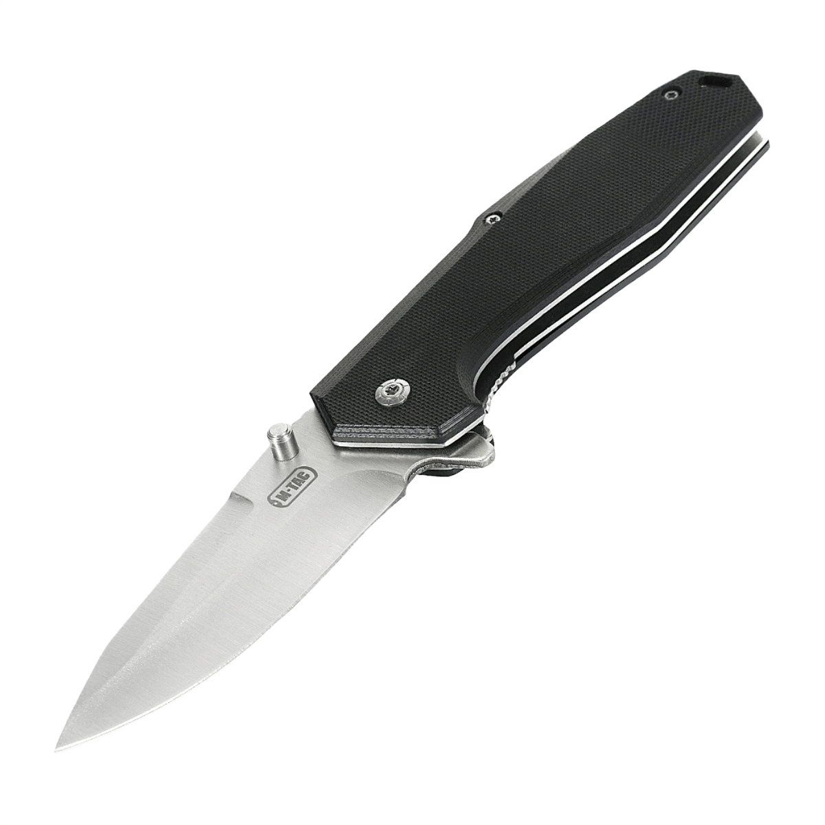 M-Tac Outdoor & Militær foldekniv - Type 5 med krom rustfrit stål klinge og aluminiumshåndtag, ideel til EDC-udstyr.