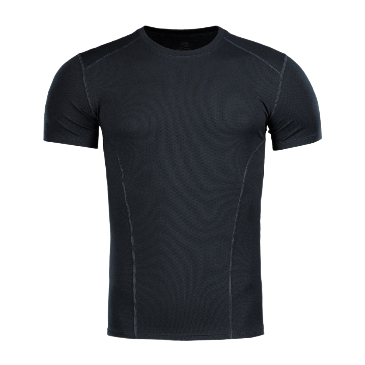 M-Tac Sweat-Wicking T-Shirt Athletic i sort, kortærmet design med anatomisk pasform i svedtransporterende polyester til sport.