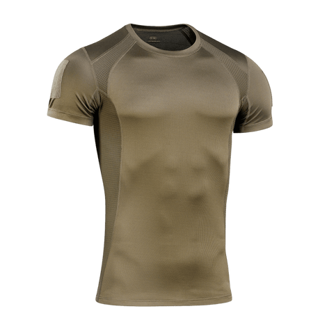 M-Tac Athletic Tactical Gen.II T-shirt i brun, åndbar og svedtransporterende, ideel til træning, løb og en aktiv livsstil.