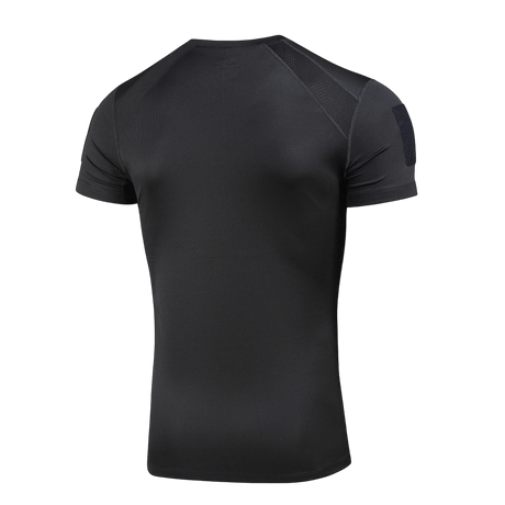 Bagside af sort M-Tac Athletic Tactical Gen.II T-shirt, der fremhæver det åndbare stof og design.