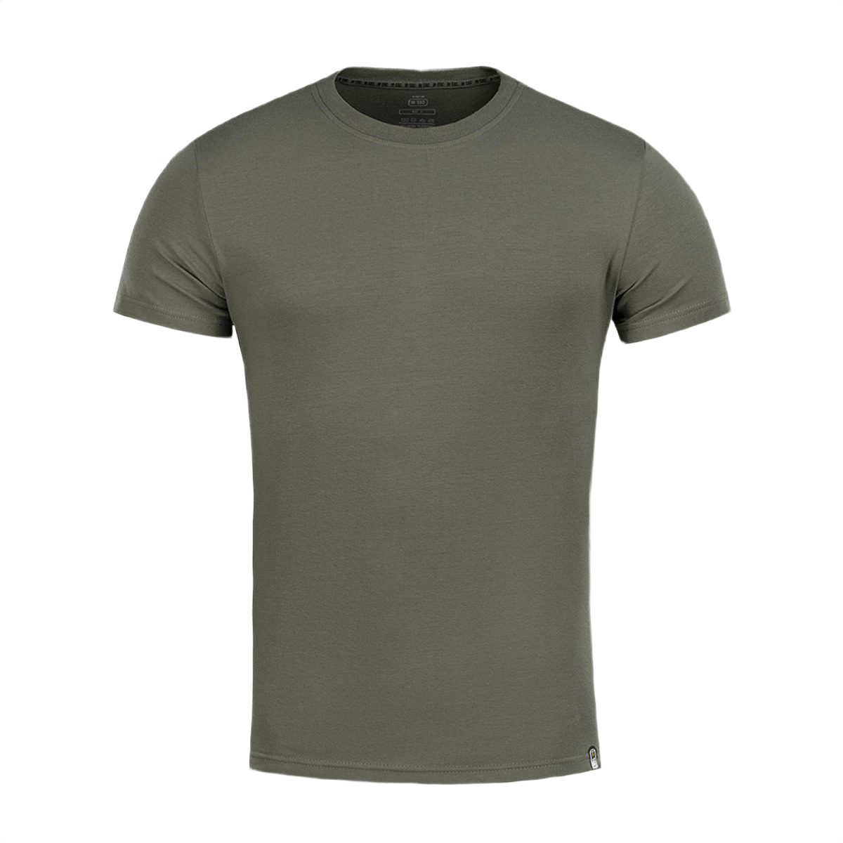 M-Tac T-shirt 93/7 i olivengrøn, komfortabel og holdbar med 93% bomuld og 7% elastan, ideel til hverdag og aktiv brug.