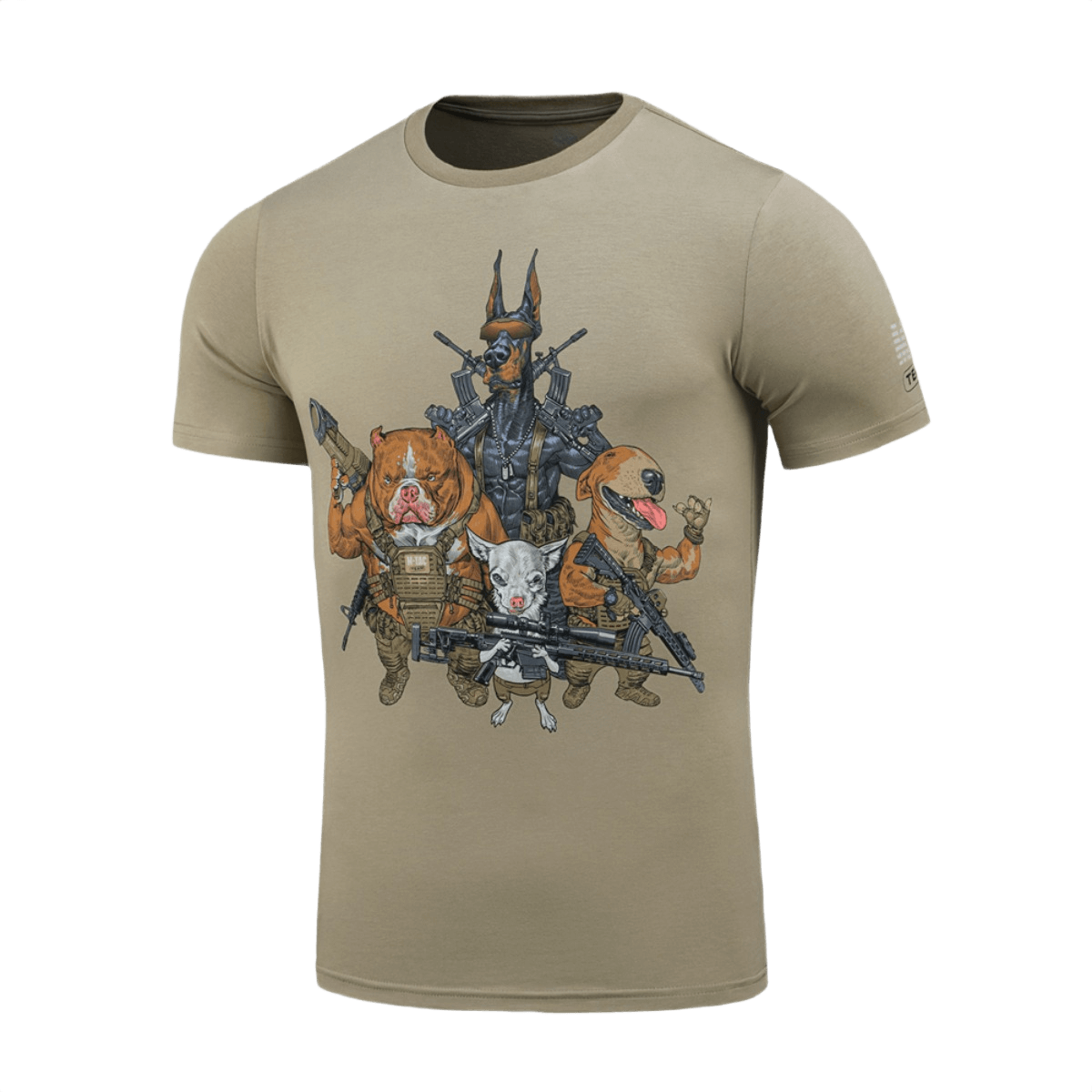 M-Tac T-Shirt Rex Team med skarpskytter print, der viser kammeratskab og teamwork, lavet i blød elastisk bomuldsblanding for komfort.