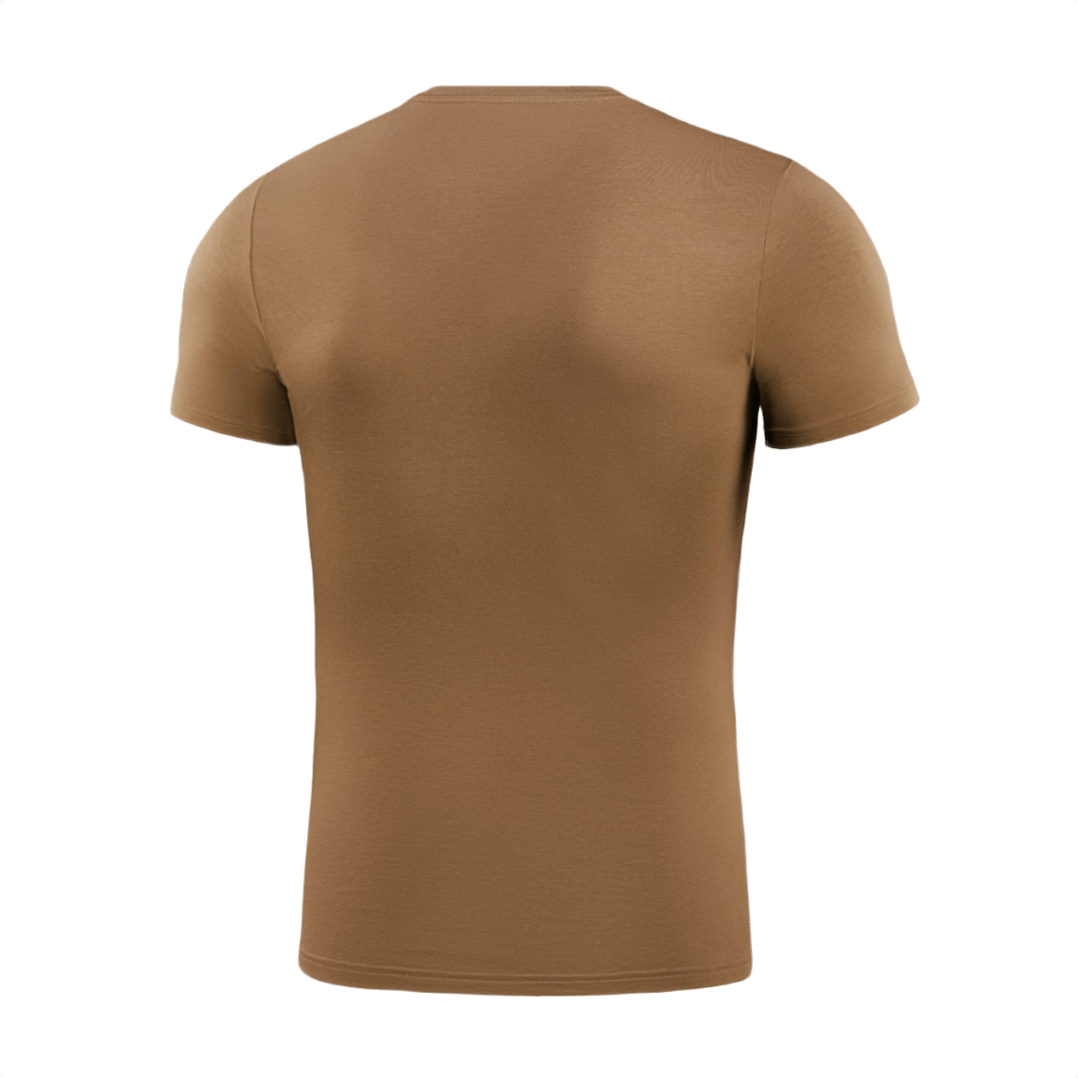 M-Tac T-Shirt Death From Above set bagfra i brun bomuld og elastan, kombinerer komfort og fleksibilitet med militært tema.