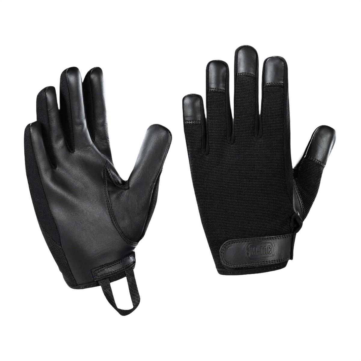 M-Tac Handsker Police med syntetiske materialer og læder, justerbar velcro, designet til politi og sikkerhedsarbejde