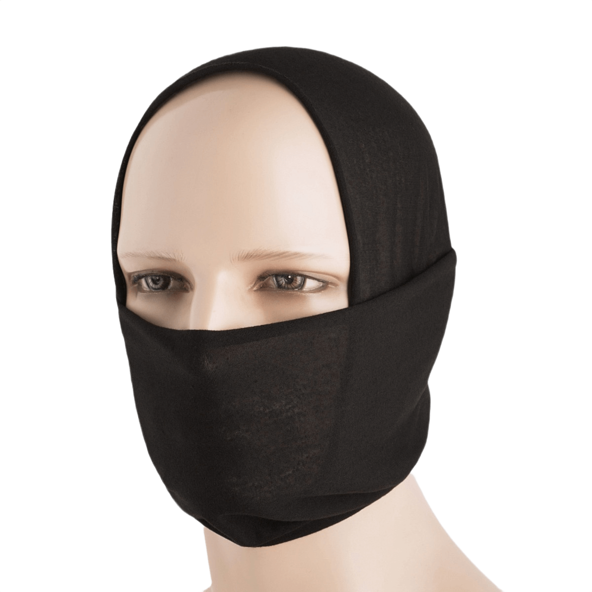 M-Tac Let Tubehalstørklæde båret som balaklava, alsidigt og hurtigtørrende polyester tilbehør.