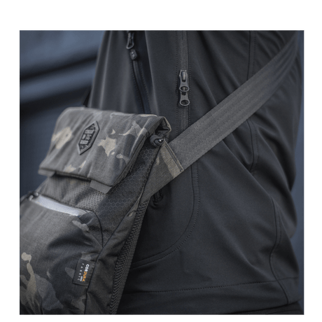 M-Tac Konvert Bag Elite in camouflage, robust design with Cordura fabric, featuring a practical magnetic closure and adjustable shoulder strap.