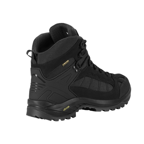 M-Tac Tactical Demi-Season Boots Pro Line with durable suede and Cordura, Vibram sole for grip and stability in black.