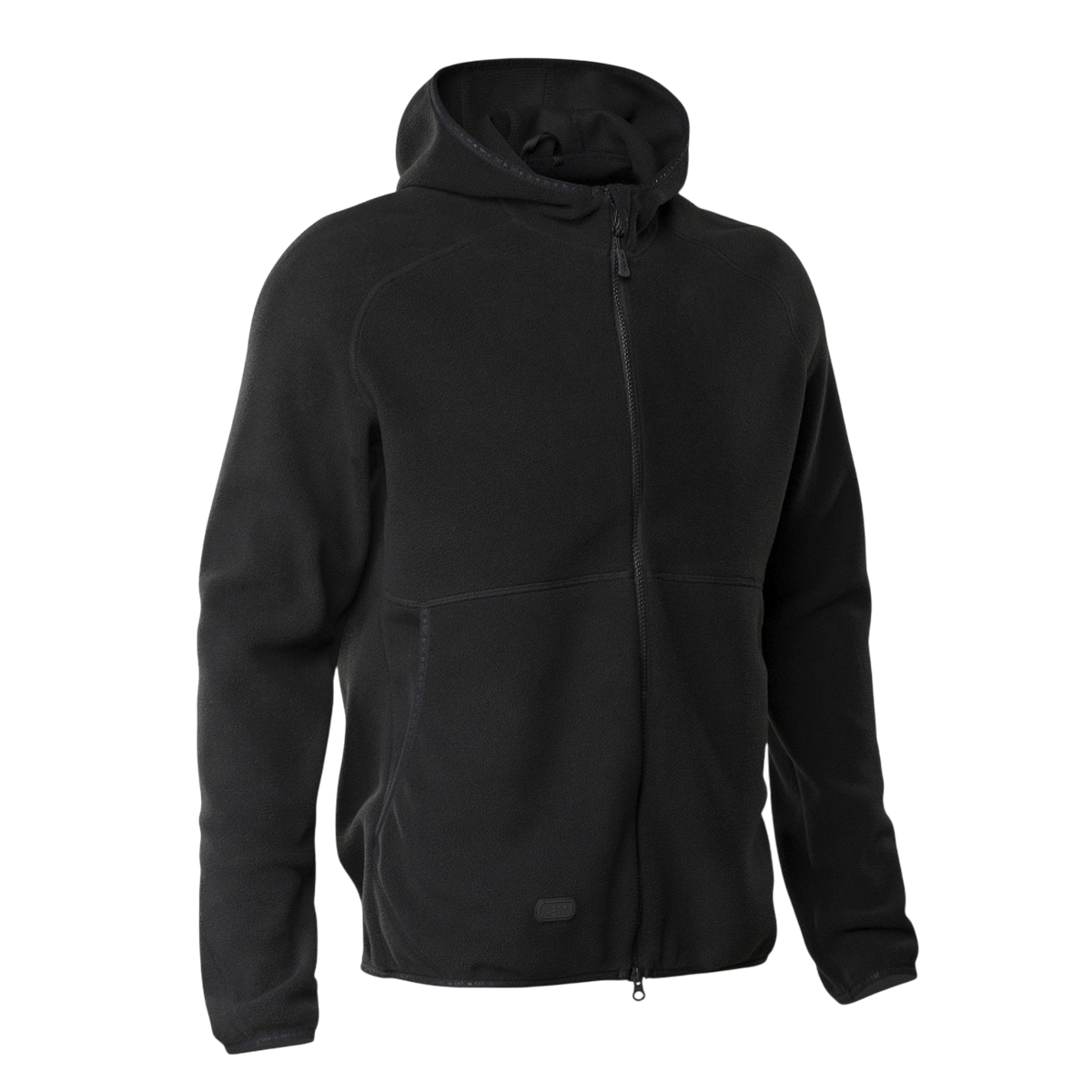 M-Tac Lite Microfleece Hættetrøje i sort mikrofleece, velegnet til hverdag og friluftsliv, med elastisk kant og komfortabel pasform.