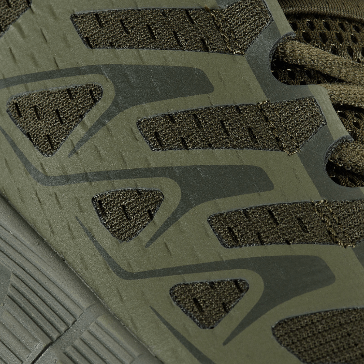 M-Tac Tactical Summer Sport Sneakers detaljeret foto visende åndbart syntetisk materiale og holdbart EVA-gummi mønster sål