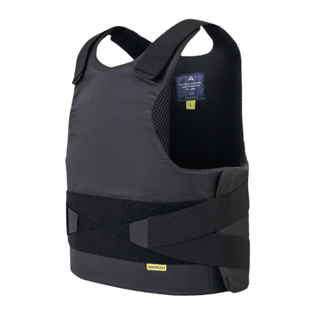 Anorak Rhodium® Concealable II Stab & Bulletproof Vest in durable rip-stop material for discreet or visible wear.