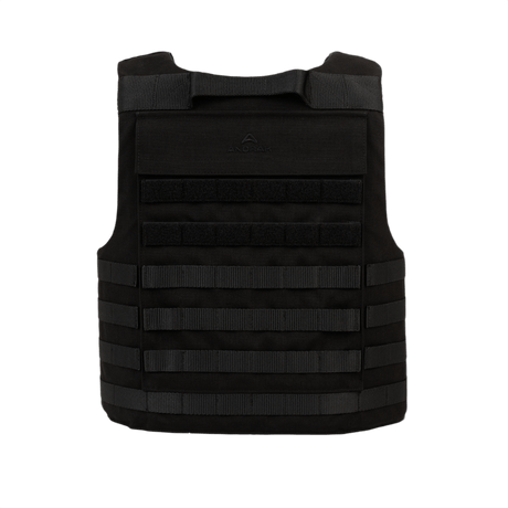 Anorak Rhodium® Tactical I Stik & Skudsikker Vest med niveau IIIA-beskyttelse mod knive og skarpe genstande, sort design.