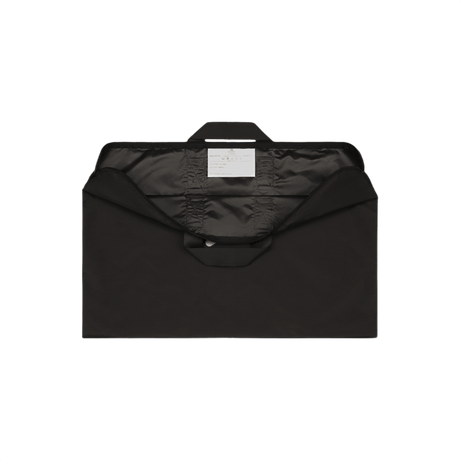 Open Anorak BACB IV bag in black waterproof nylon with room for EFMTB I carrier bag, two handles and a sturdy zipper.