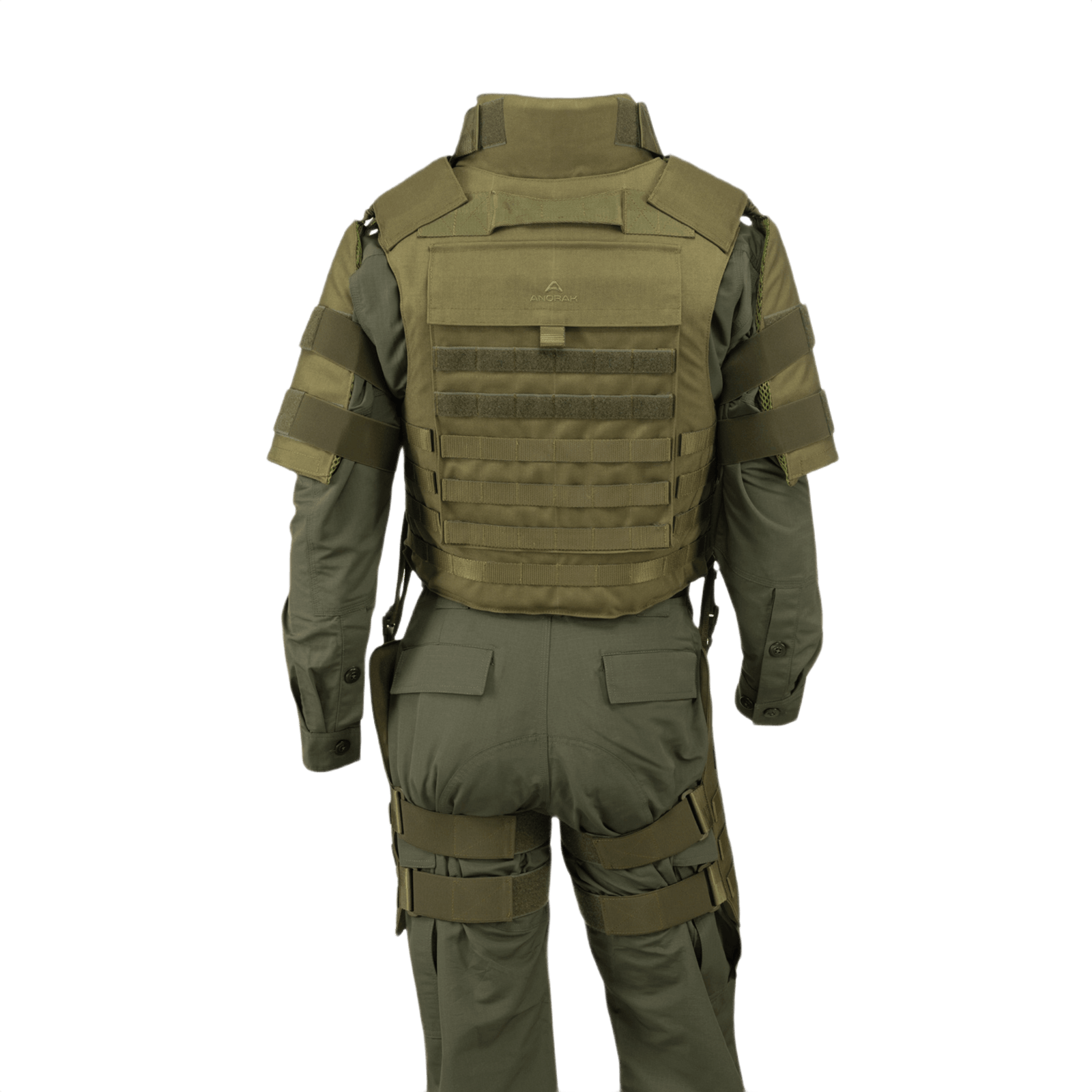 Anorak Tactical II – full set Cover med PALS webbing for specialstyrker, set bagfra, ideel til missionstilpasning og bæreevne.