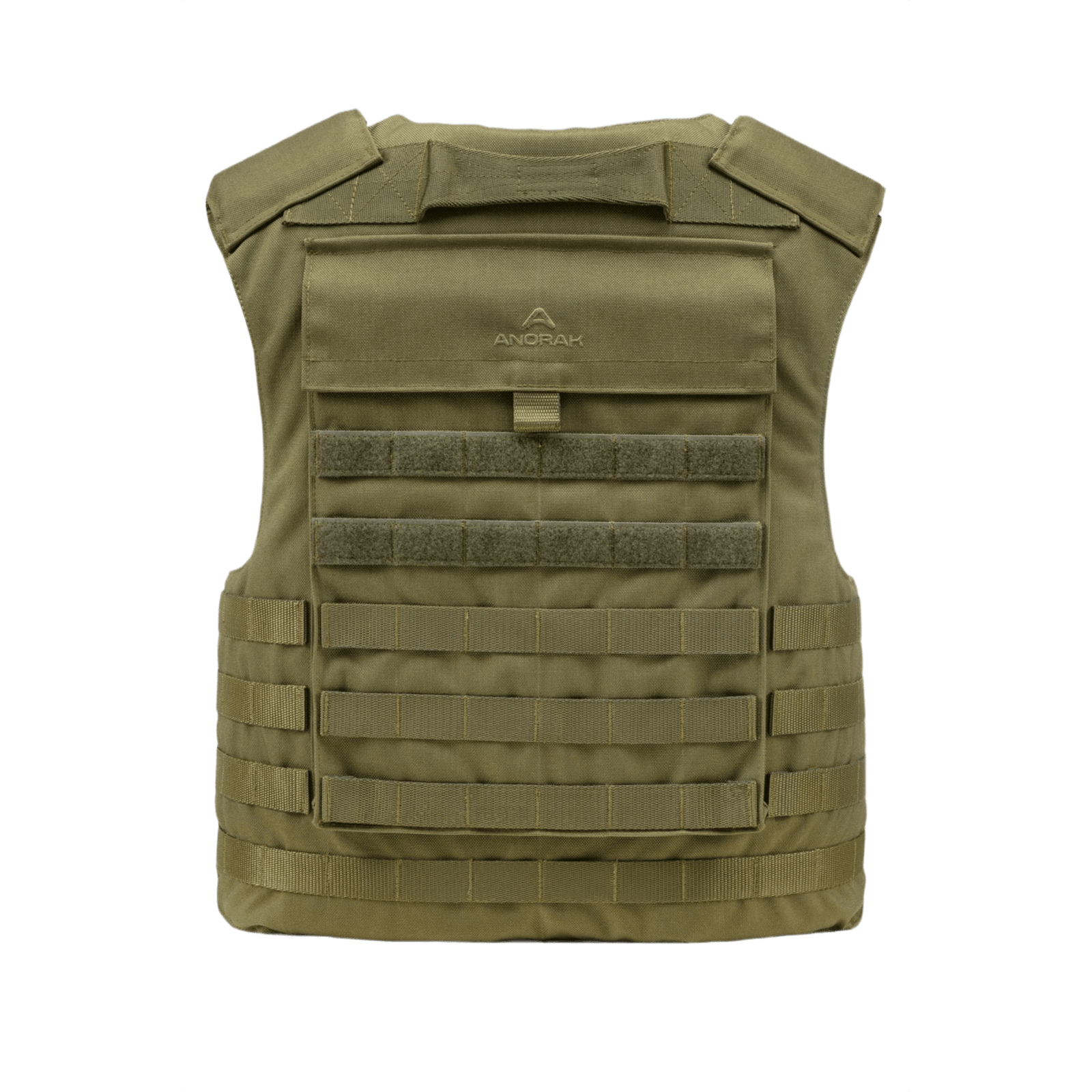 Anorak Chromium® Tactical II – fr.bk. Skudsikker Vest i olivengrøn, designet til maksimal IIIA-beskyttelse, robust og justerbar.