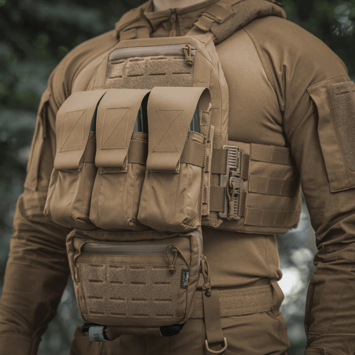 M-Tac taske til 2 magasiner på taktisk vest i Cordura-materiale