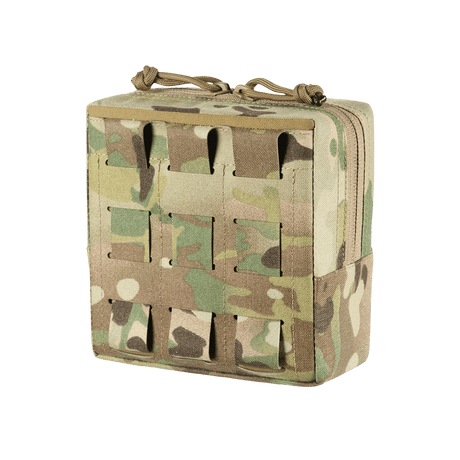 M-Tac Utility Bag Elite Small in Multicam camouflage pattern with modular MOLLE system and robust zipper, gallery position 1.