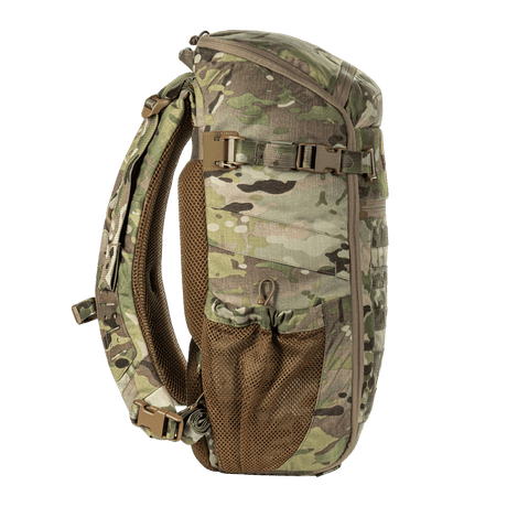 M-Tac Backpack Gen. II Elite – Small with NIJ certification, clamshell opening, camouflage and elastic mesh pockets, gallery position 1.