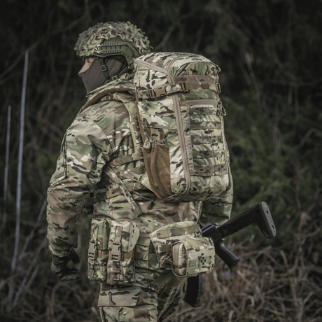 M-Tac Backpack Gen. II Elite – Small in multicam with NIJ certification, clamshell opening and elastic mesh pockets, gallery position 1.