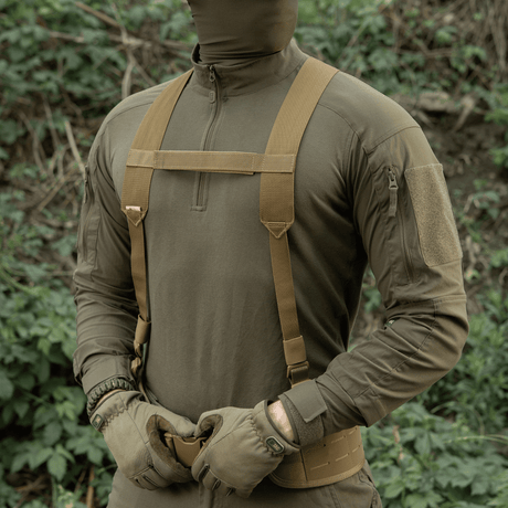 M-Tac Shoulder Straps for Elite Tactical Belt in robust MIL-SPEC webbing with adjustable length and durable design, gallery position 1.