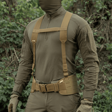 M-Tac Shoulder Straps for Elite Tactical Belt in tight MIL-SPEC webbing with adjustable length and reinforced joints, gallery position 1.