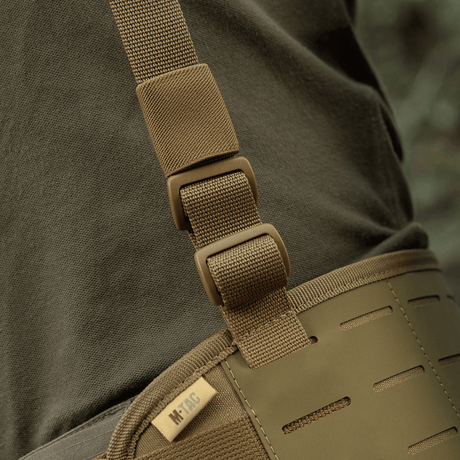 M-Tac Shoulder Straps for Elite Tactical Belt in tight MIL-SPEC webbing with adjustable length and robust buckle closure, gallery position 1.