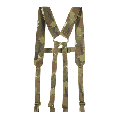 M-Tac Shoulder Straps for Elite Tactical Belt in camouflage print with tight MIL-SPEC webbing and adjustable length, gallery position 1.