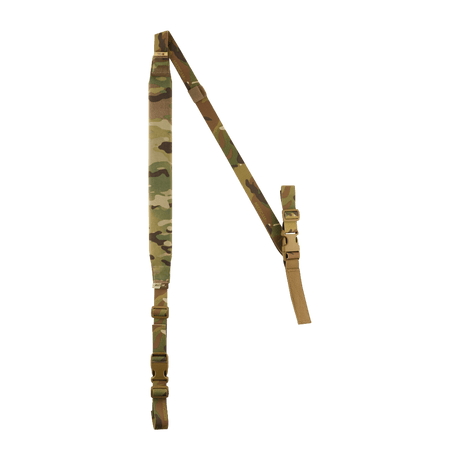 M-Tac Two-Point Weapon Belt with Woojin Plastic® components for military and outdoor use in camouflage pattern.