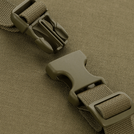 Close-up of the locking mechanism on M-Tac Two-Point Weapon Belt fitted with Woojin Plastic® fastening components.