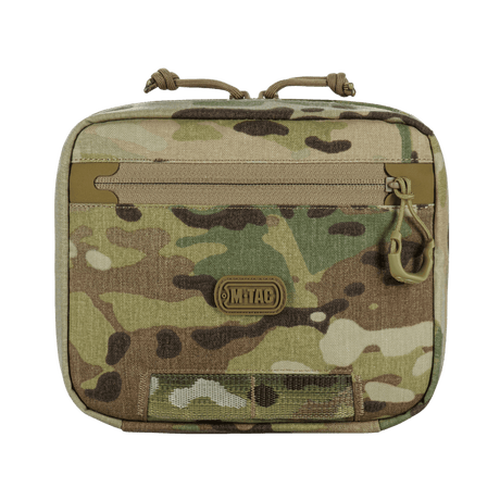 M-Tac Organizer Pouch Elite in durable multicam material with NIJ certification for tactical storage of first aid and EDC, gallery position 1.