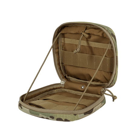 M-Tac Organizer Pouch Elite in robust multicam material with NIJ certification for tactical storage of first aid and EDC, gallery position 1.