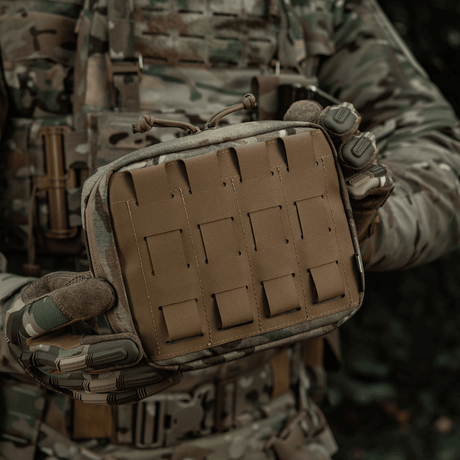 M-Tac Organizer Pouch Elite in durable multicam material with NIJ certification for tactical storage of EDC and first aid, gallery position 1.