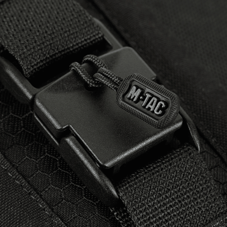 M-Tac Smartphone Taske Elite Medium Hex i sort med robust spænde og slidstærkt Cordura materiale, NIJ-certificeret, galleri position 1.