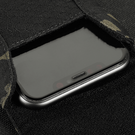 M-Tac Smartphone Taske Elite Medium Hex i sort med Cordura tekstil, NIJ-certificeret til smartphones op til 5,8", galleri position 1.