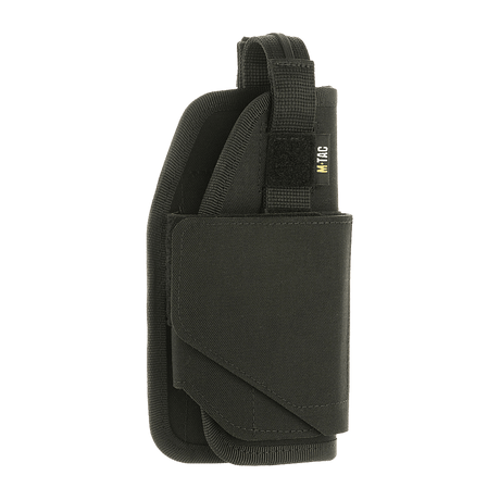 M-Tac Universal Tactical Holster Elite Right of Cordura 500D with adjustable strap and MOLLE interface. Fits pistols such as Glock 17.