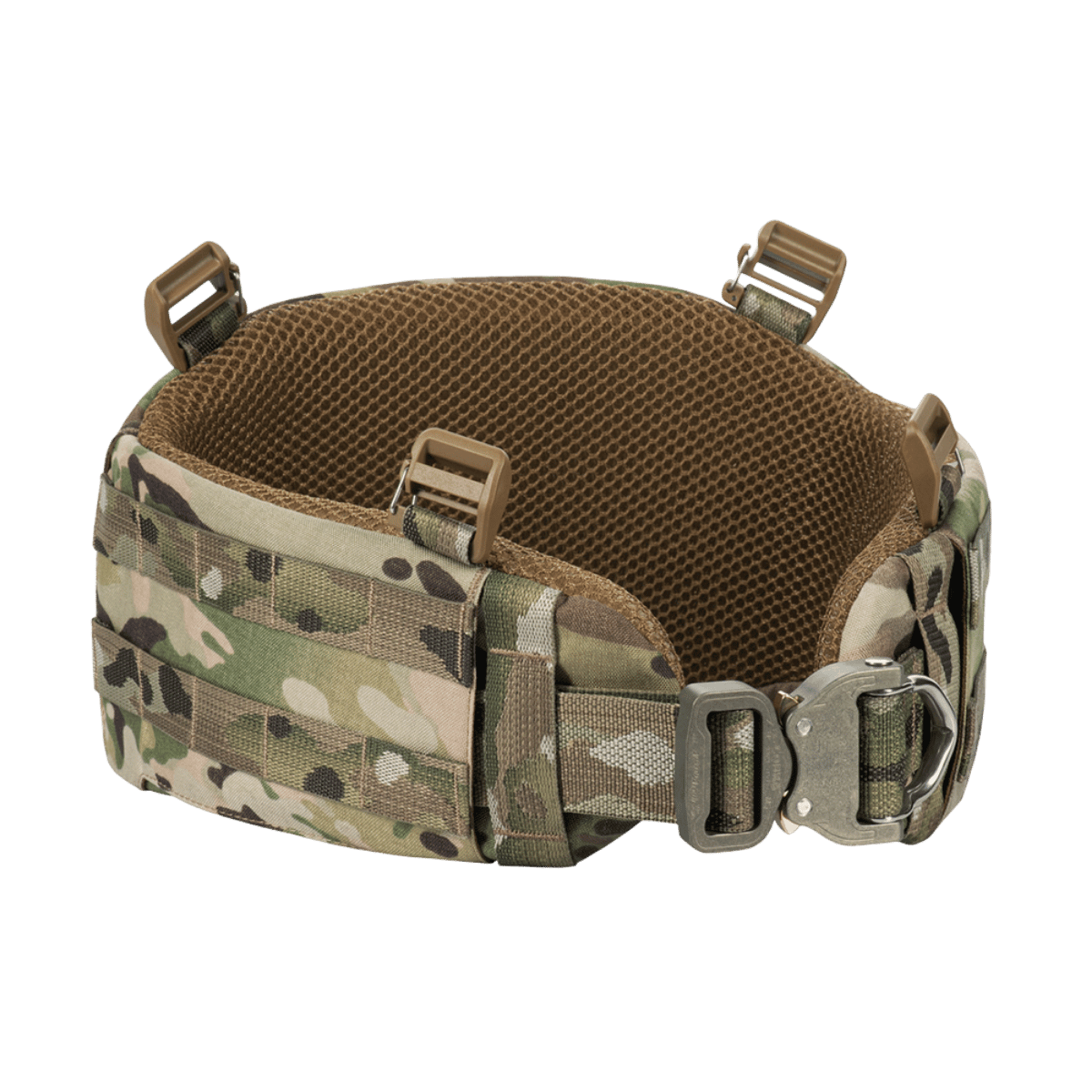 M-Tac Krigsbælte ARMOR Tegris D-Ring Cobra i Multicam med slidstærk Cordura 500D til taktisk brug og moderne krigere.