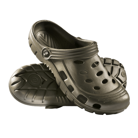 M-Tac EVA rubber clogs with shock-absorbing EVA sole and adjustable heel strap for a comfortable, secure fit.