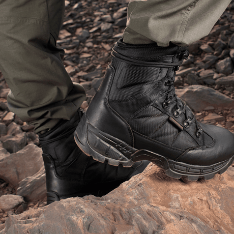 M-Tac Winter Tactical Boots Thinsulate on uneven terrain, durable and suited to extreme winters, with robust snow grip.