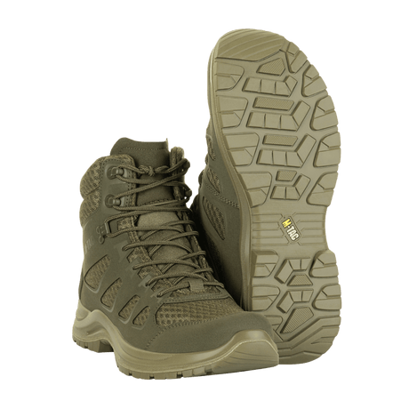 M-Tac Tactical Summer Boots Iva in green tones, designed for comfort and ventilation, suitable for tactical use and terrain hiking.