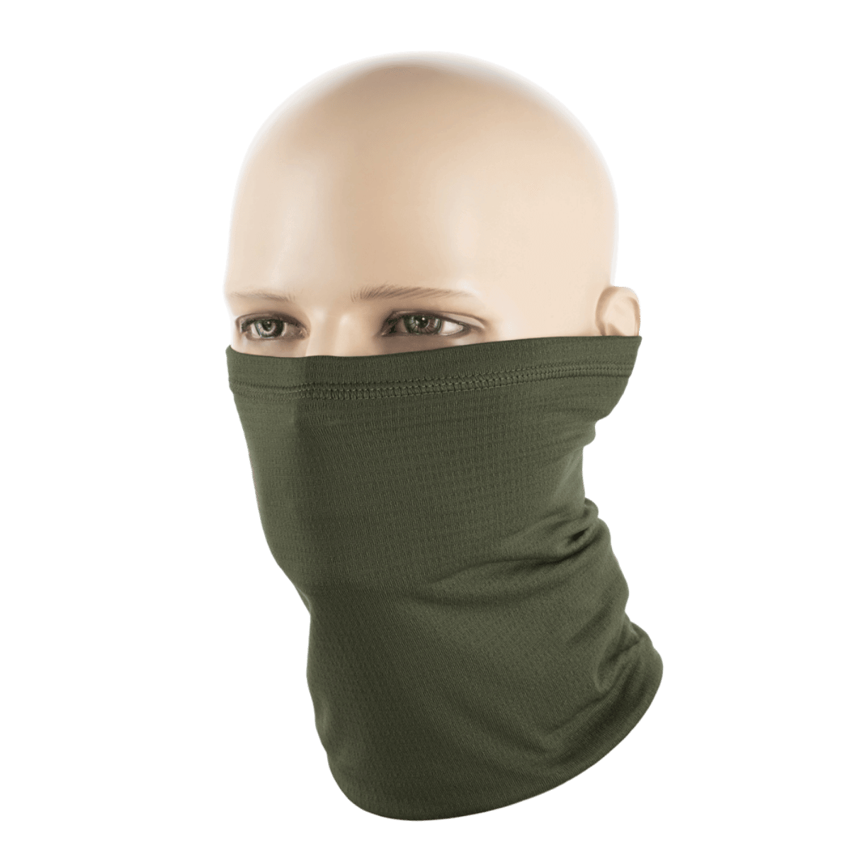 M-Tac Tube Scarf Polartec Power Grid halsrør i grøn, fleecestof, bæres som ansigtsmaske, ideel til beskyttelse mod vind og kulde.